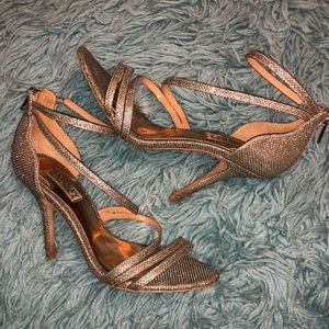 Champagne Glitter Badgley Mischka Heels
